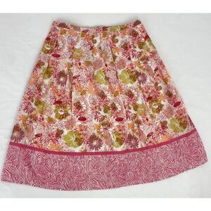Cottagecore Floral 100% Cotton Bristol Skirt Pink - Women's Size 4